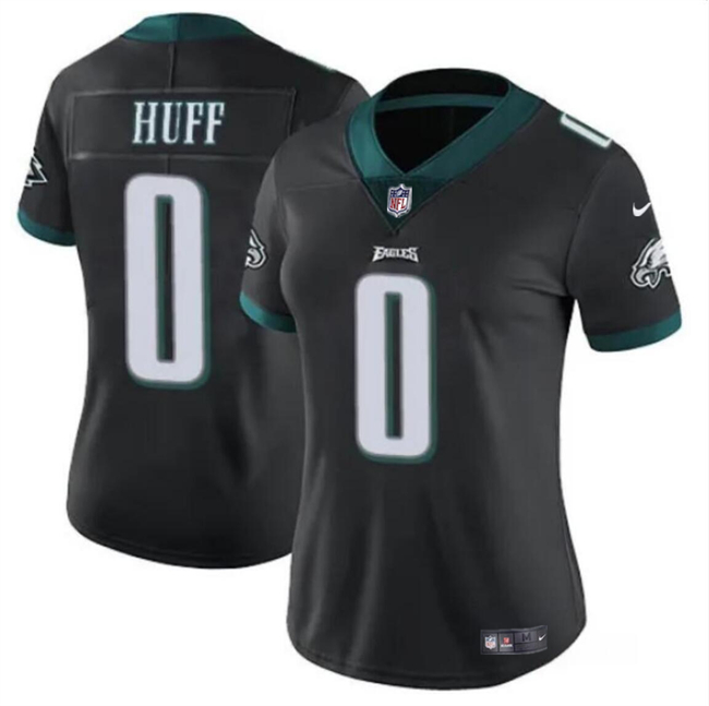 Women's Philadelphia Eagles #0 Bryce Huff Black Vapor Untouchable Limited Stitched Football Jersey(Run Small)